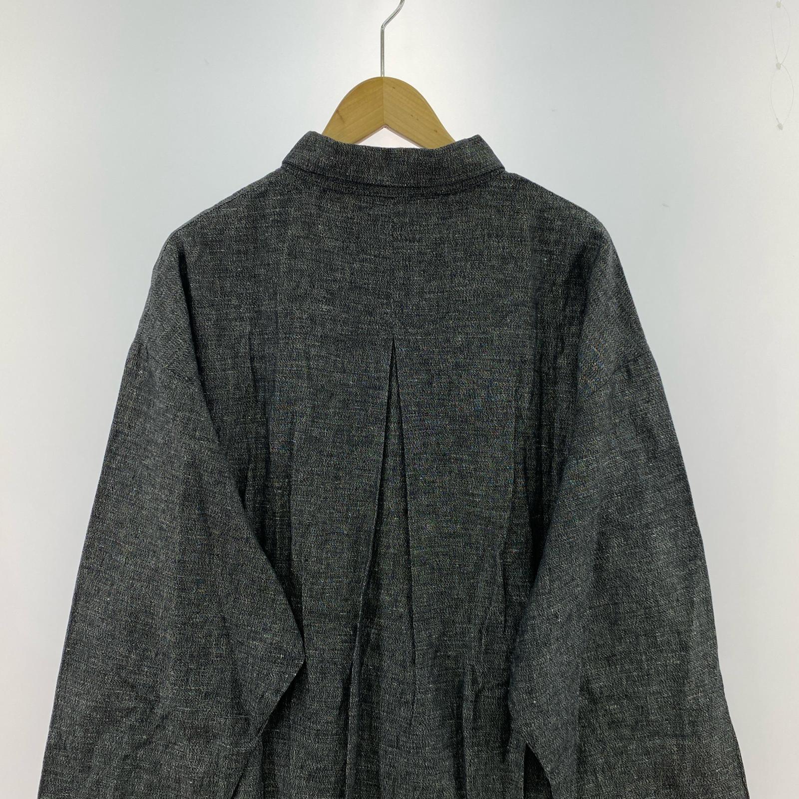 長袖シャツ Porter Classic BRESSON LINEN SHIRT JACKET 3 グレー 3 グレー