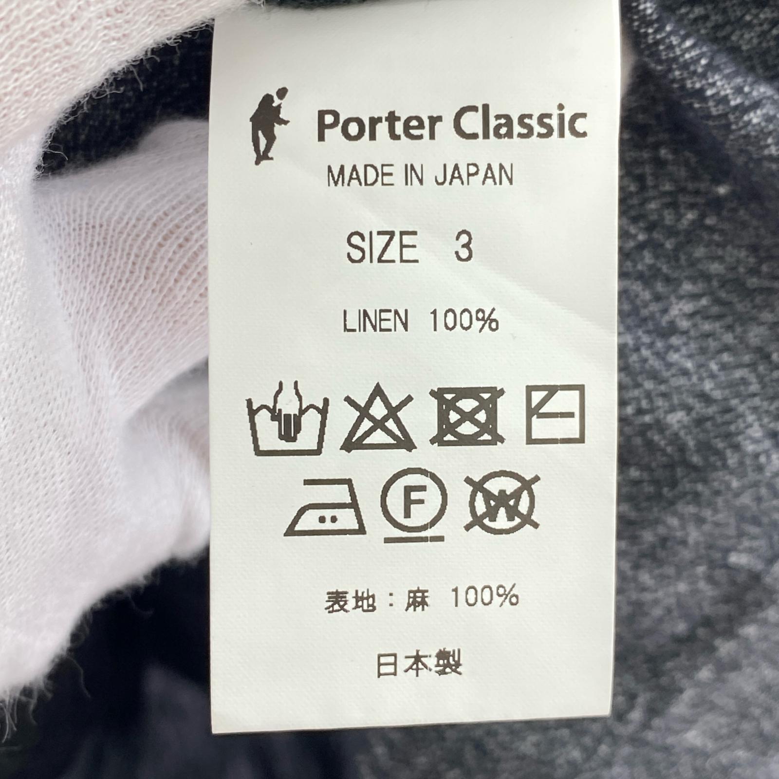 長袖シャツ Porter Classic BRESSON LINEN SHIRT JACKET 3 グレー 3 グレー