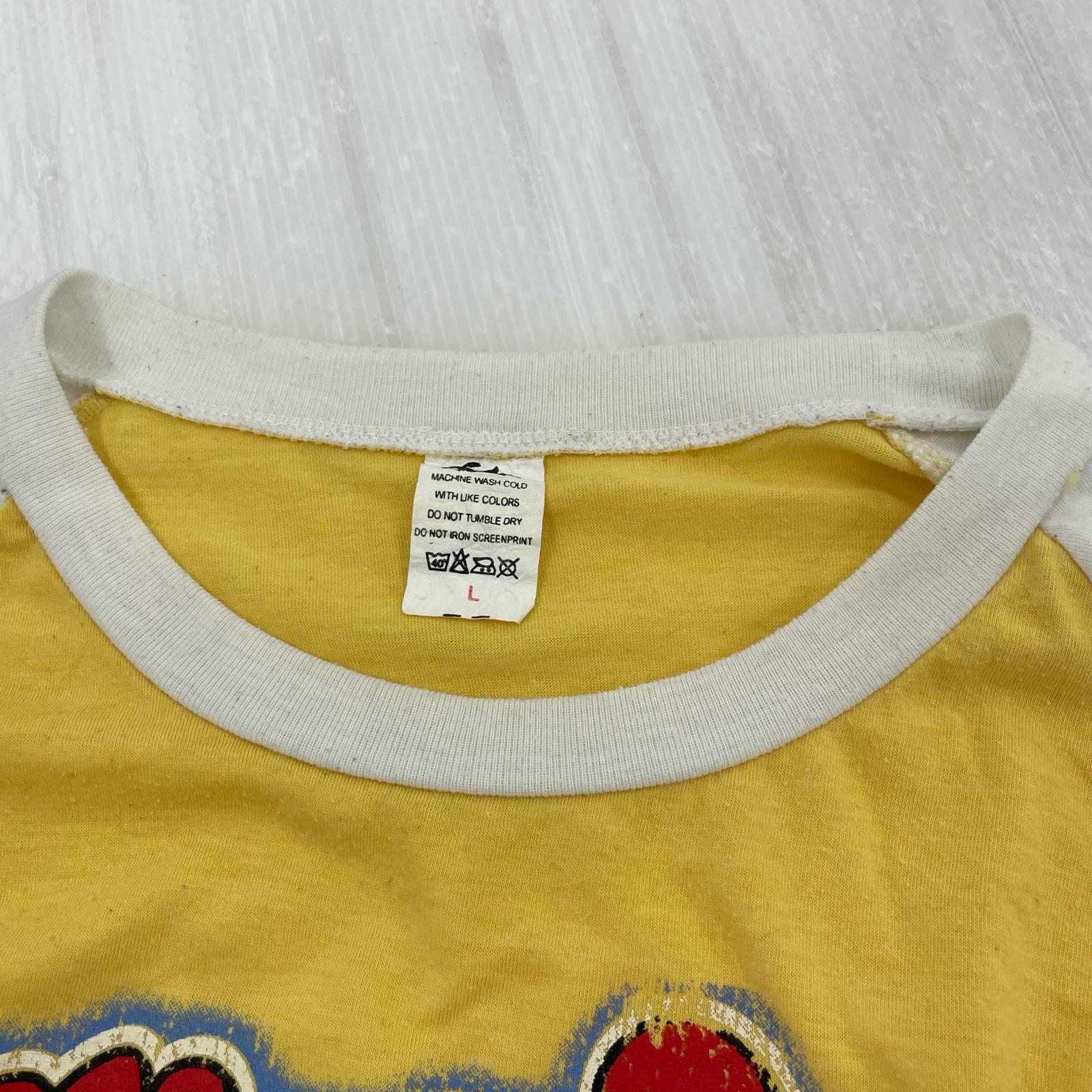 長袖Tシャツ Rolling Stones ラグラン 黄 (L) L