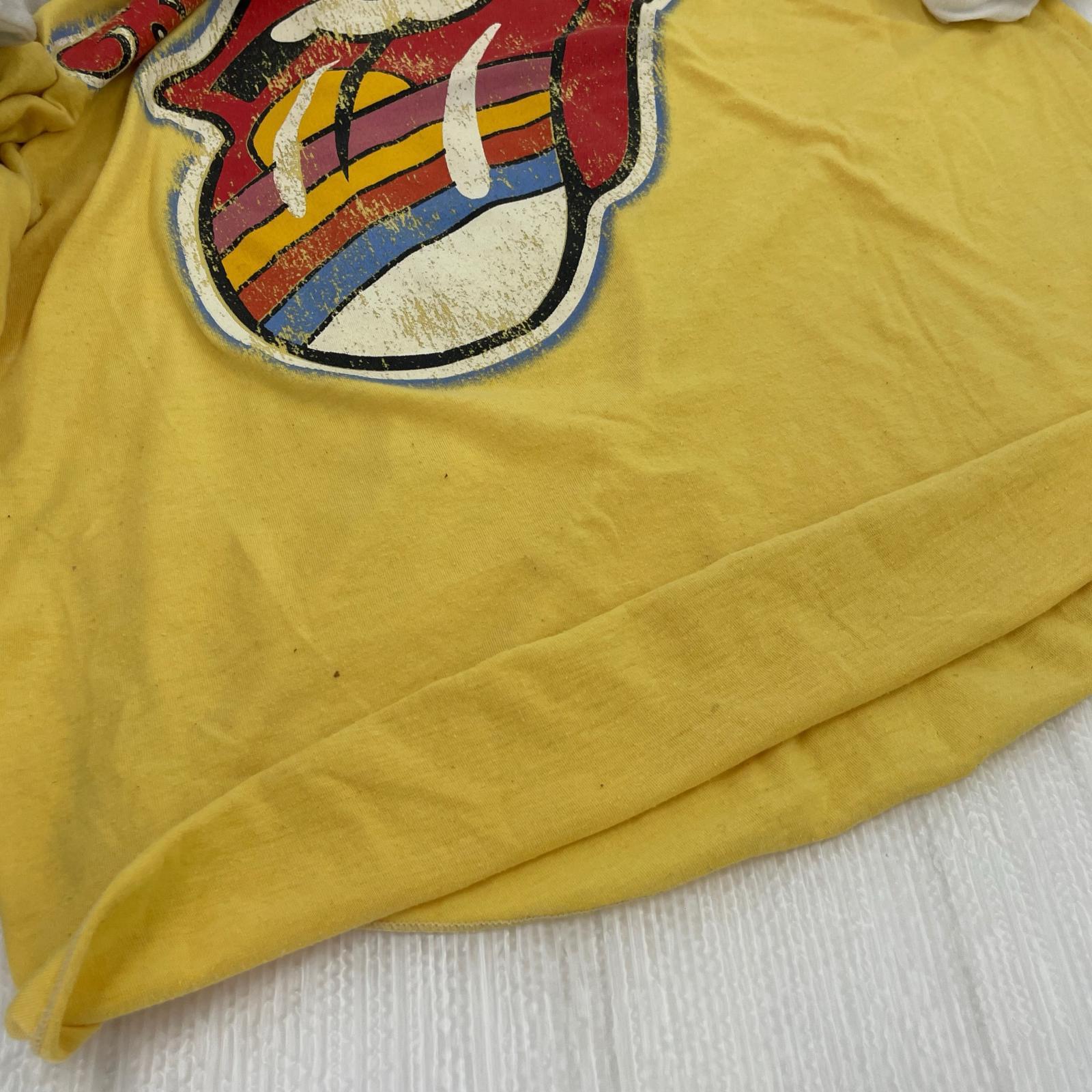 長袖Tシャツ Rolling Stones ラグラン 黄 (L) L