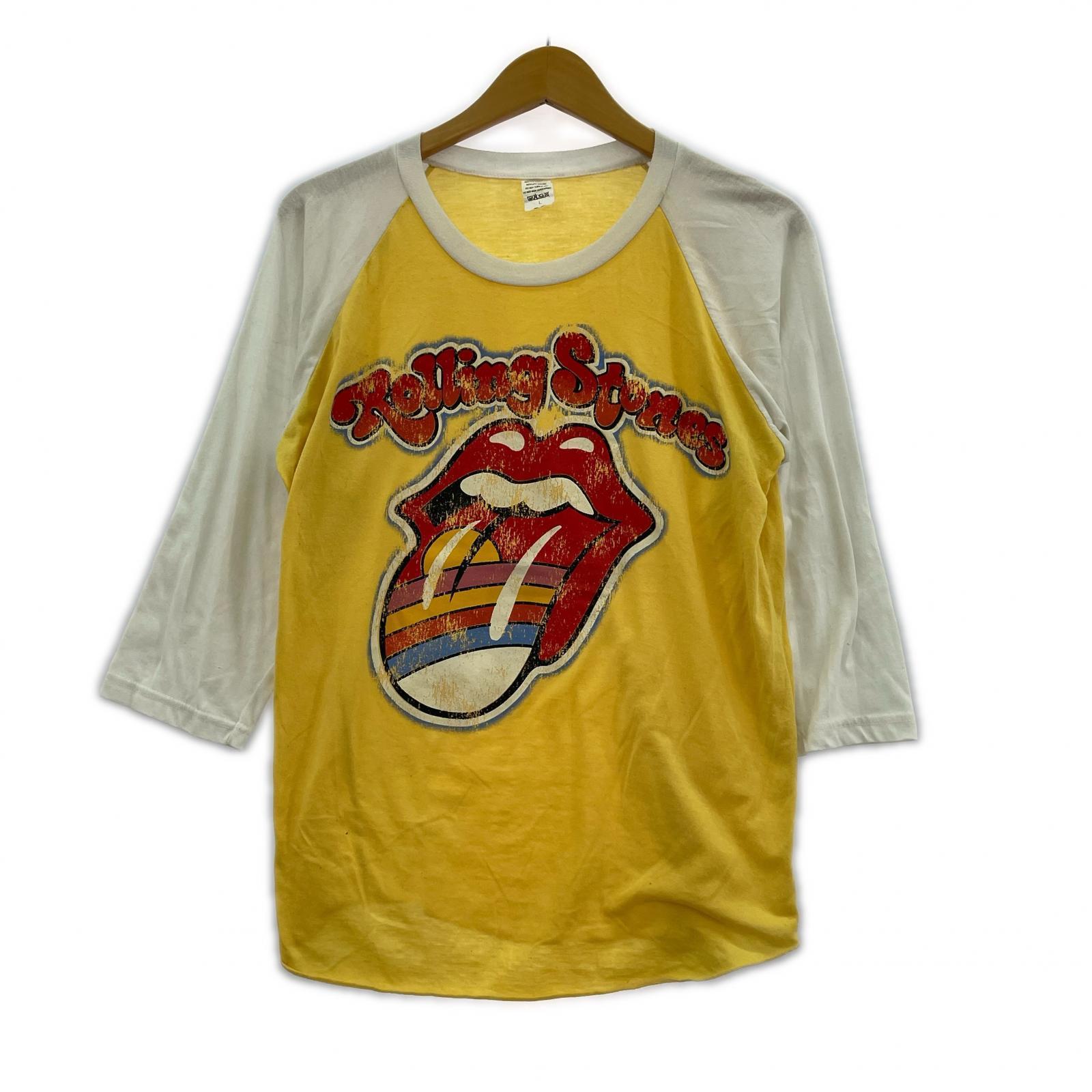 長袖Tシャツ Rolling Stones ラグラン 黄 (L) L
