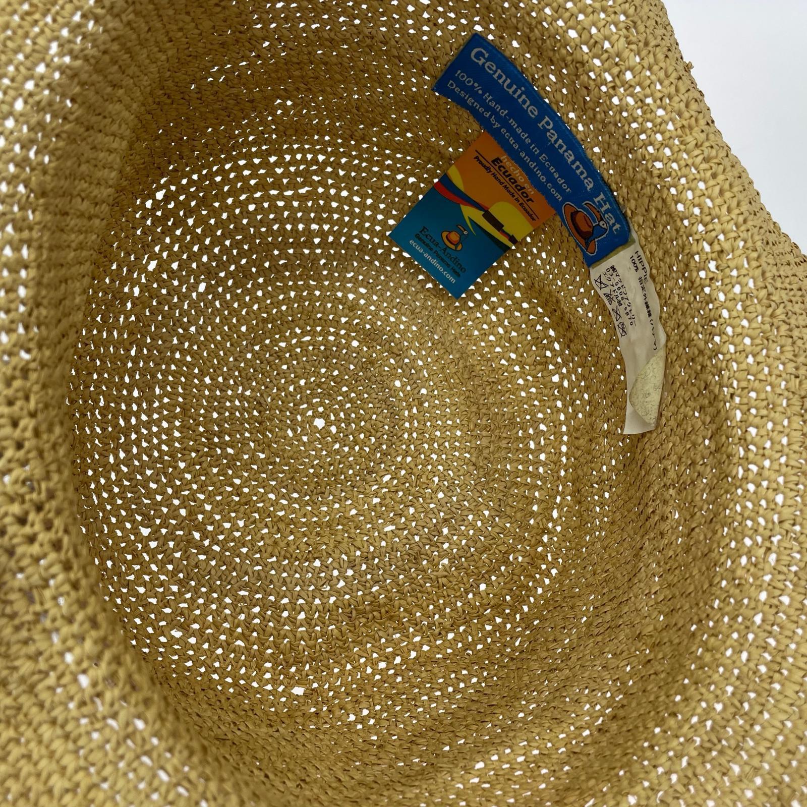 ハット genuine panama hat 麦わら帽子 ベージュ