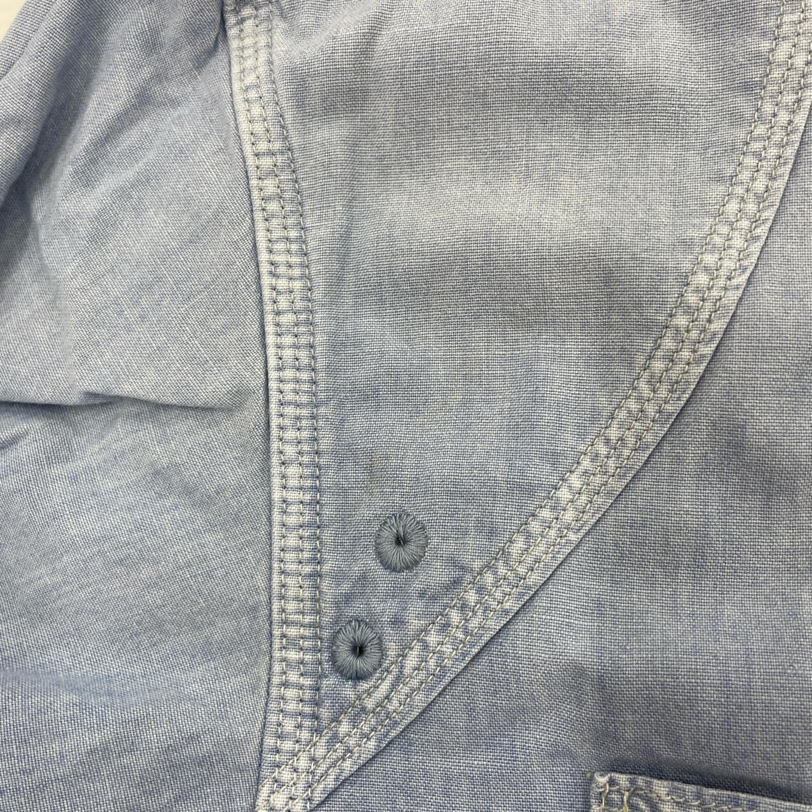 長袖シャツ Chambray Mojito Man Damaged Work Shirts M