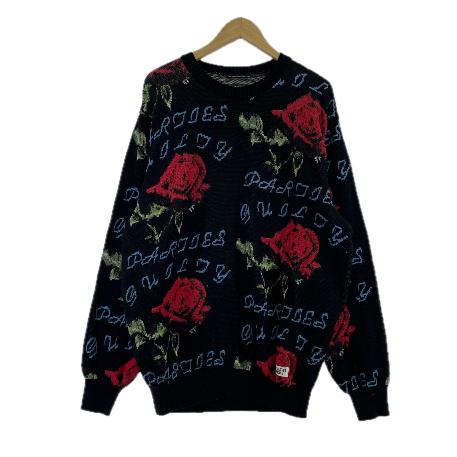 ニット 22AW JAQUARD SWEATER (M) M ブラック