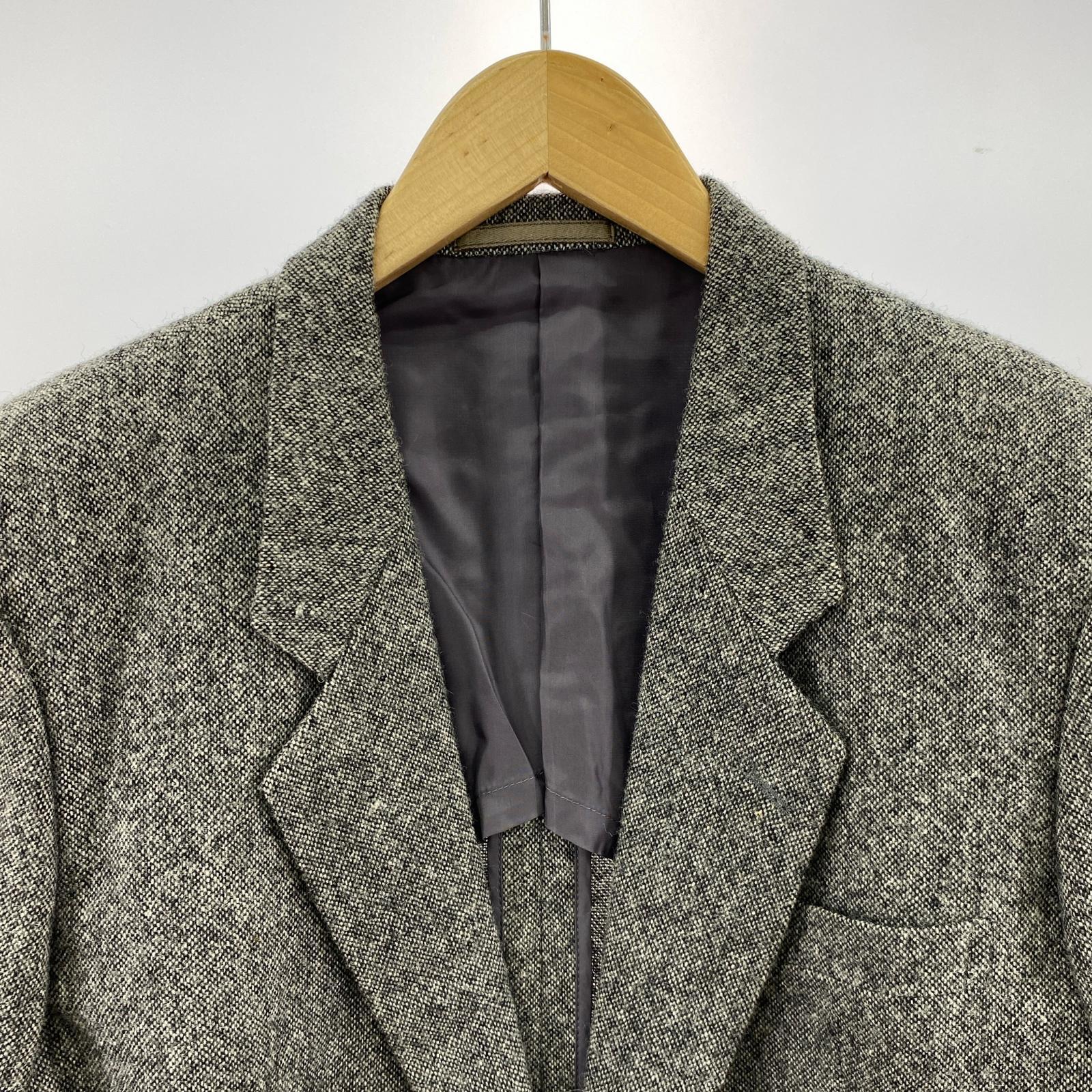 ジャケット COMME des GARCONS HOMME 80s デカオム ツイードジャケット S グレー S グレー