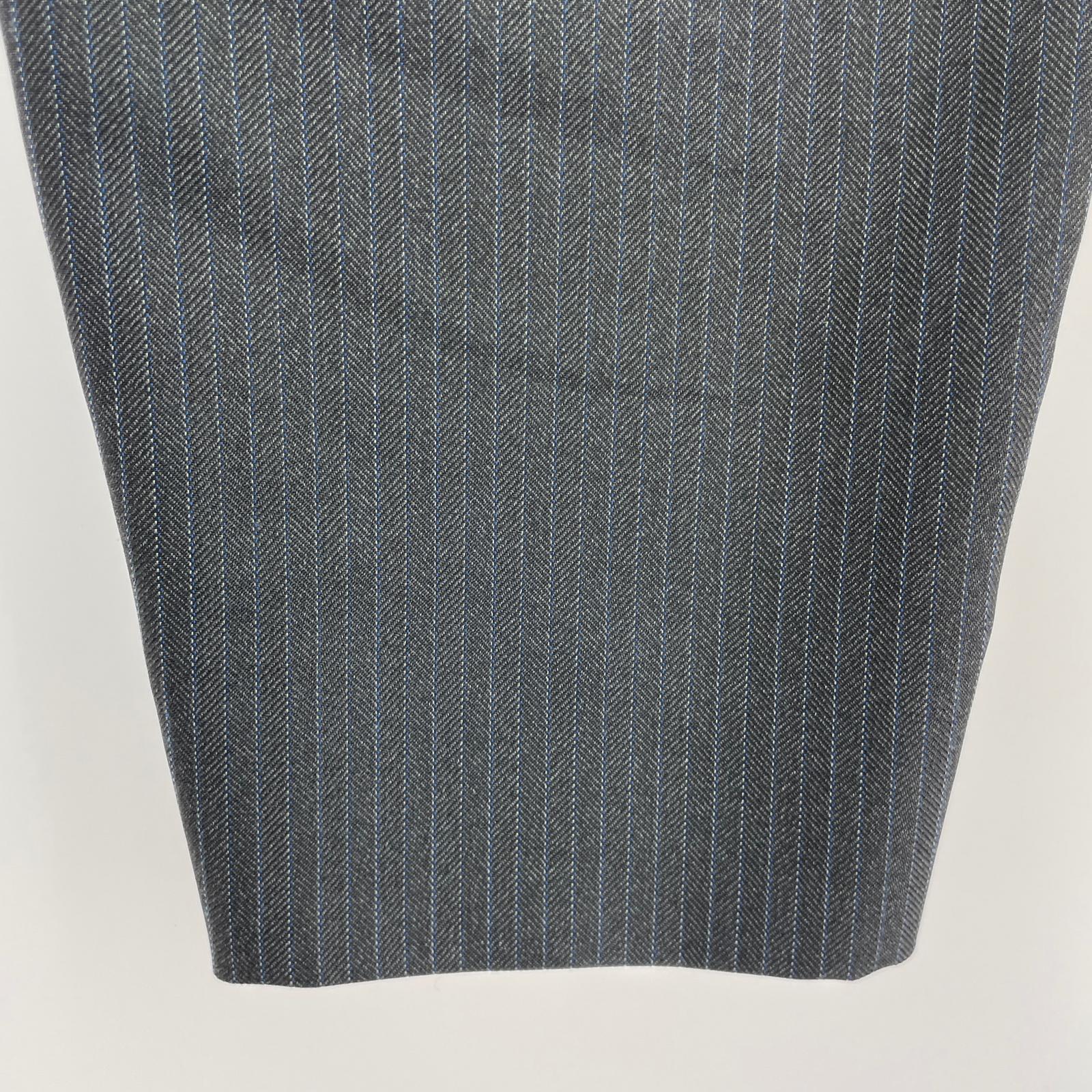 パンツ COMME des GARCONS 25SS エステルヘリンボーン ストライプパンツ XS グレー ブラック