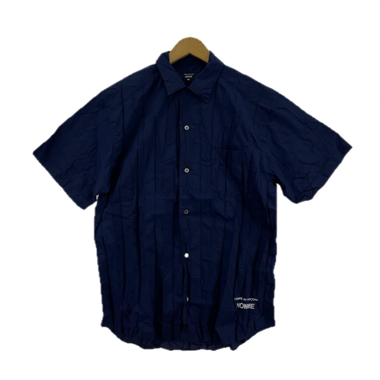 半袖シャツ HOMME 25SS 製品加工 SSシャツ XS ネイビー