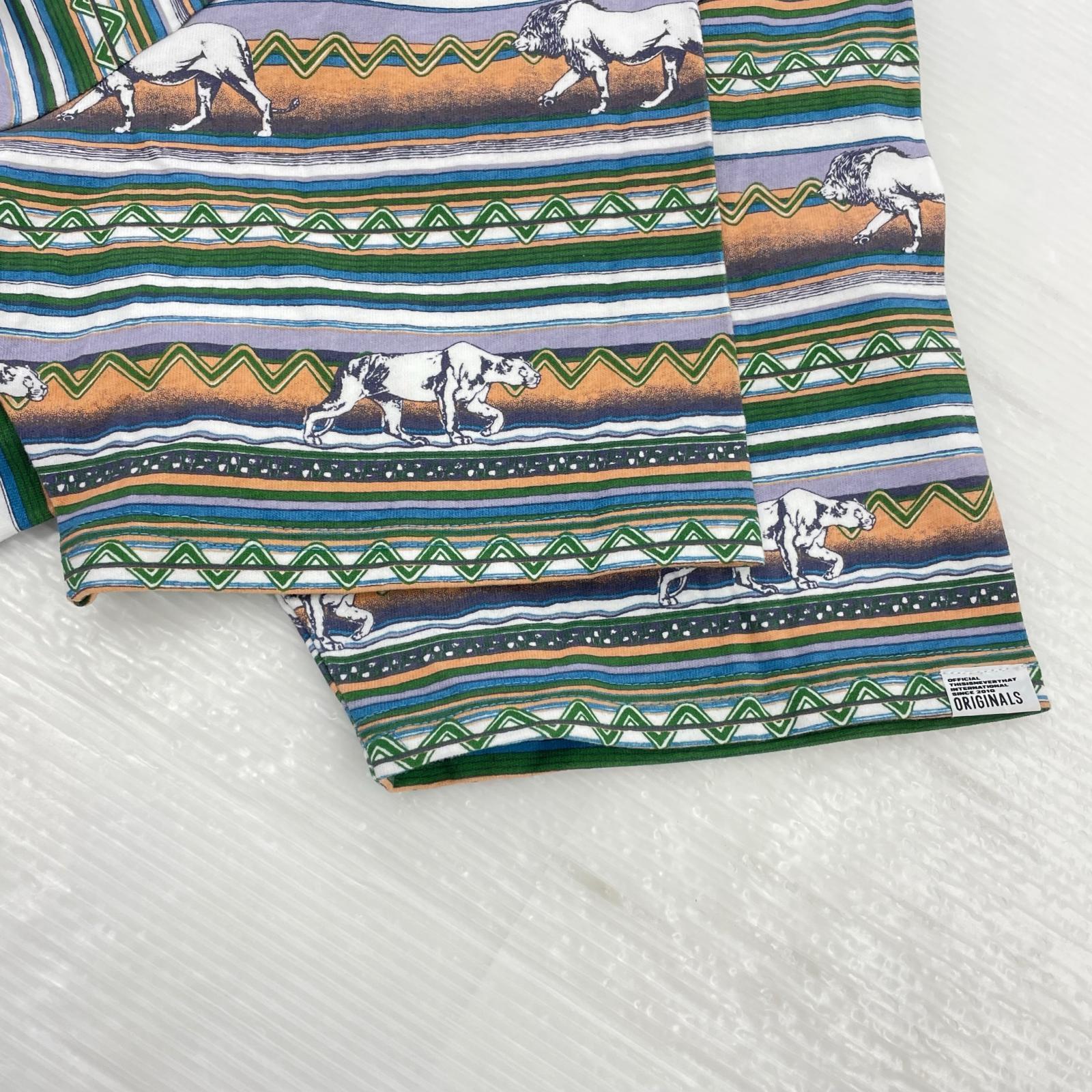 半袖Tシャツ Printed LION Stripe Tee/Blue(L) L マルチカラー