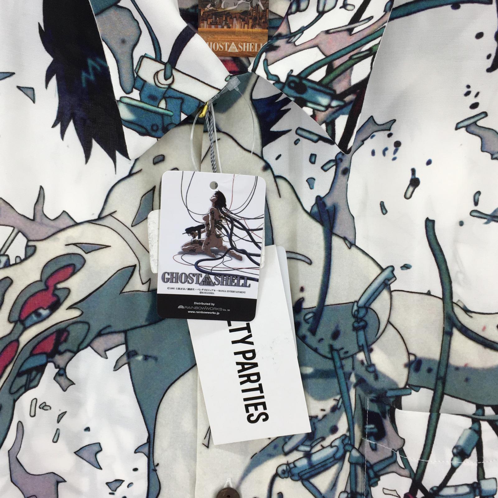 半袖シャツ ×GHOST IN THE SHELL HAWAIIAN SHIRT 白 L L ホワイト