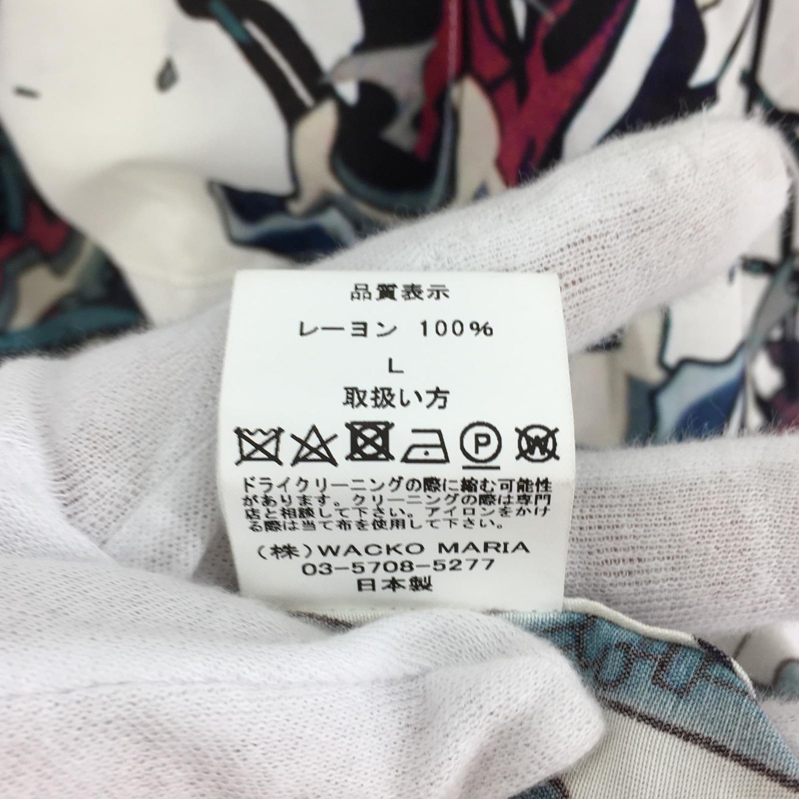 半袖シャツ ×GHOST IN THE SHELL HAWAIIAN SHIRT 白 L L ホワイト