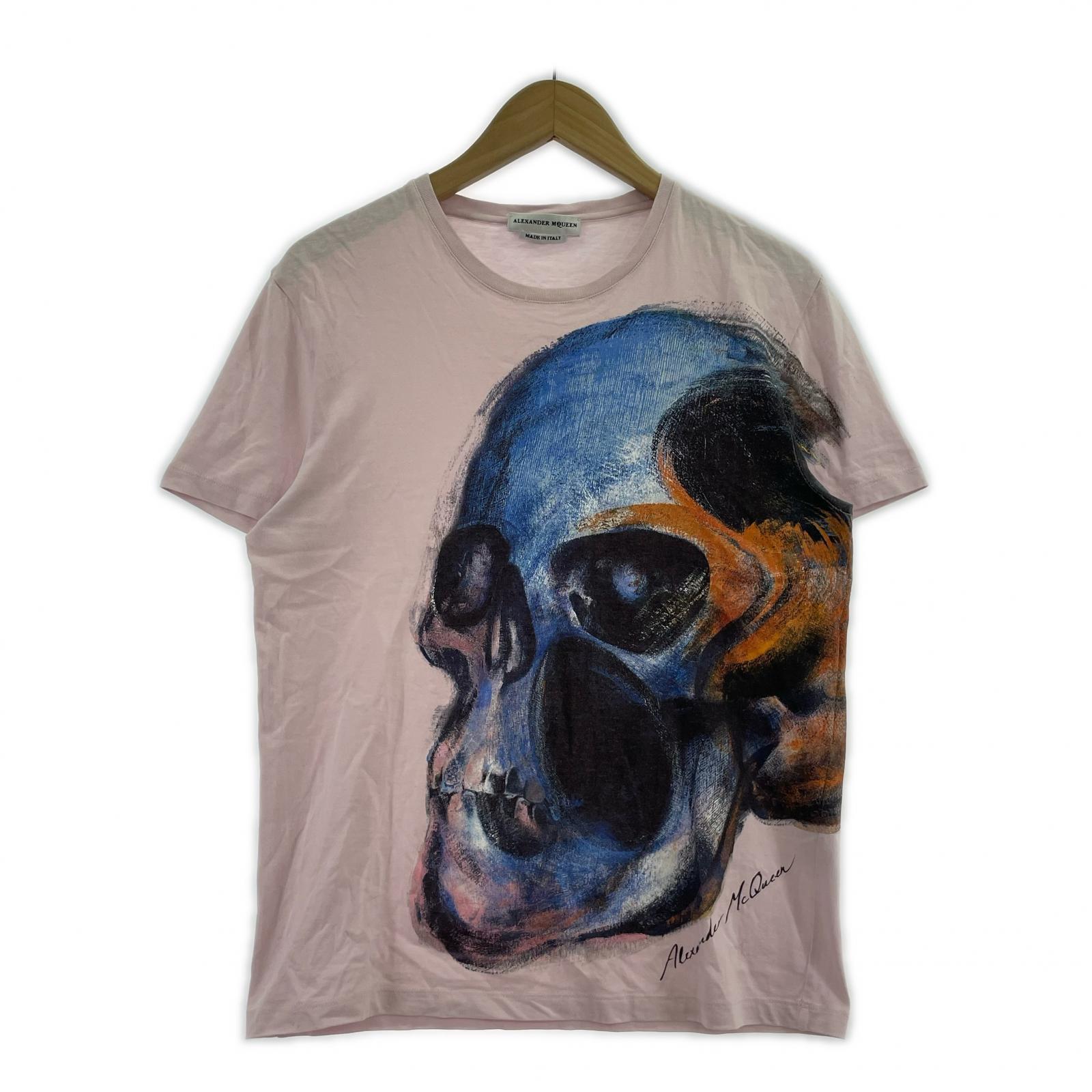 半袖Tシャツ ART SKULL ピンク ピンク