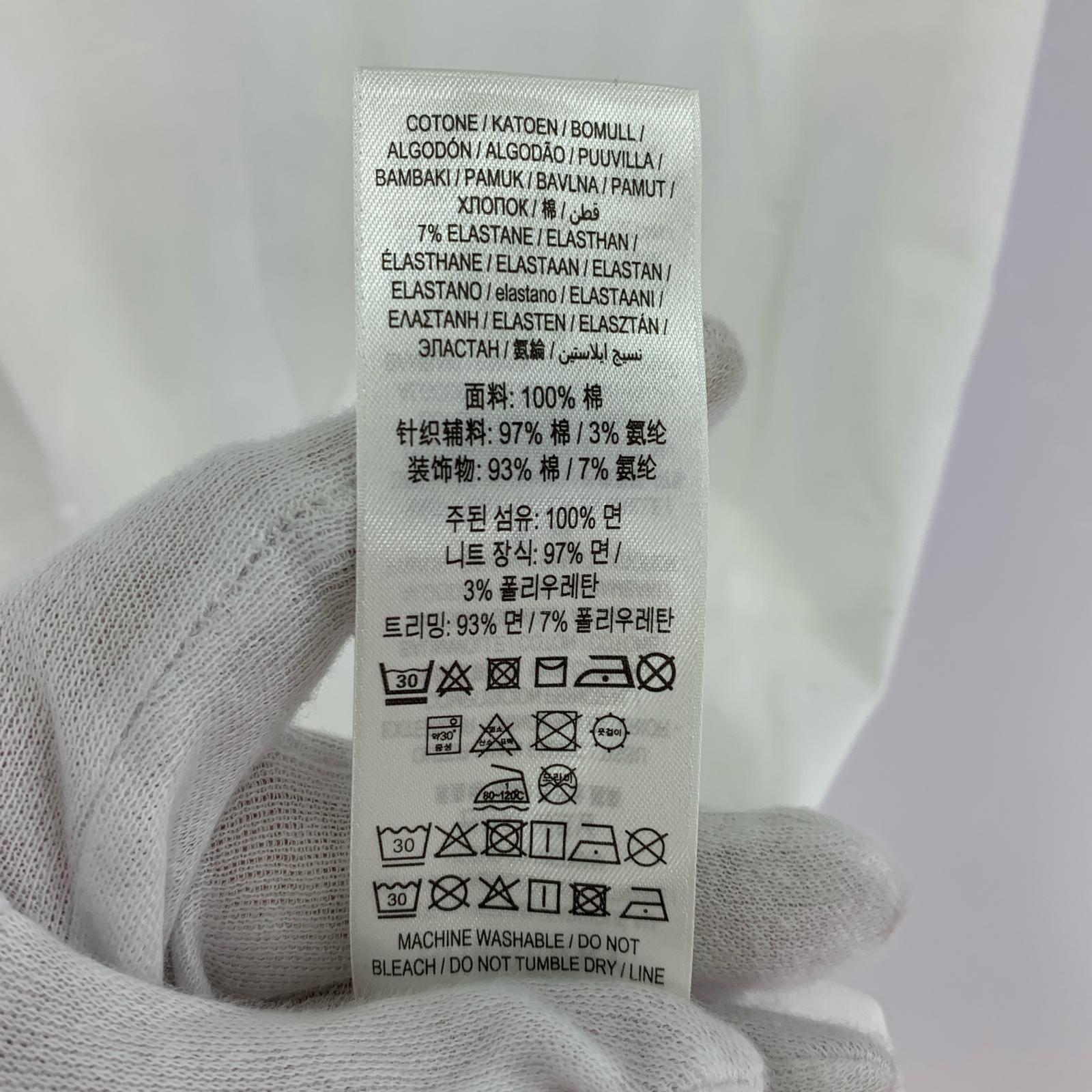 半袖Tシャツ 袖ノバチェックTee M ホワイト