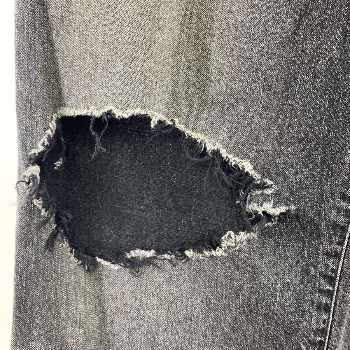 デニムパンツ DAMAGE ONE TUCK WIDE STRAIGHT DENIM 2 ブラック