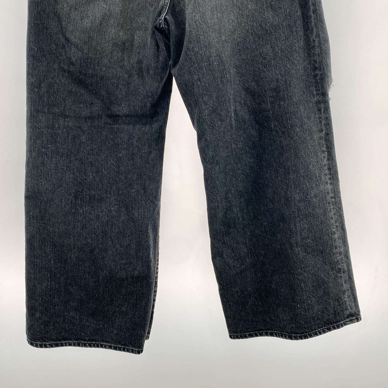 デニムパンツ DAMAGE ONE TUCK WIDE STRAIGHT DENIM 2 ブラック