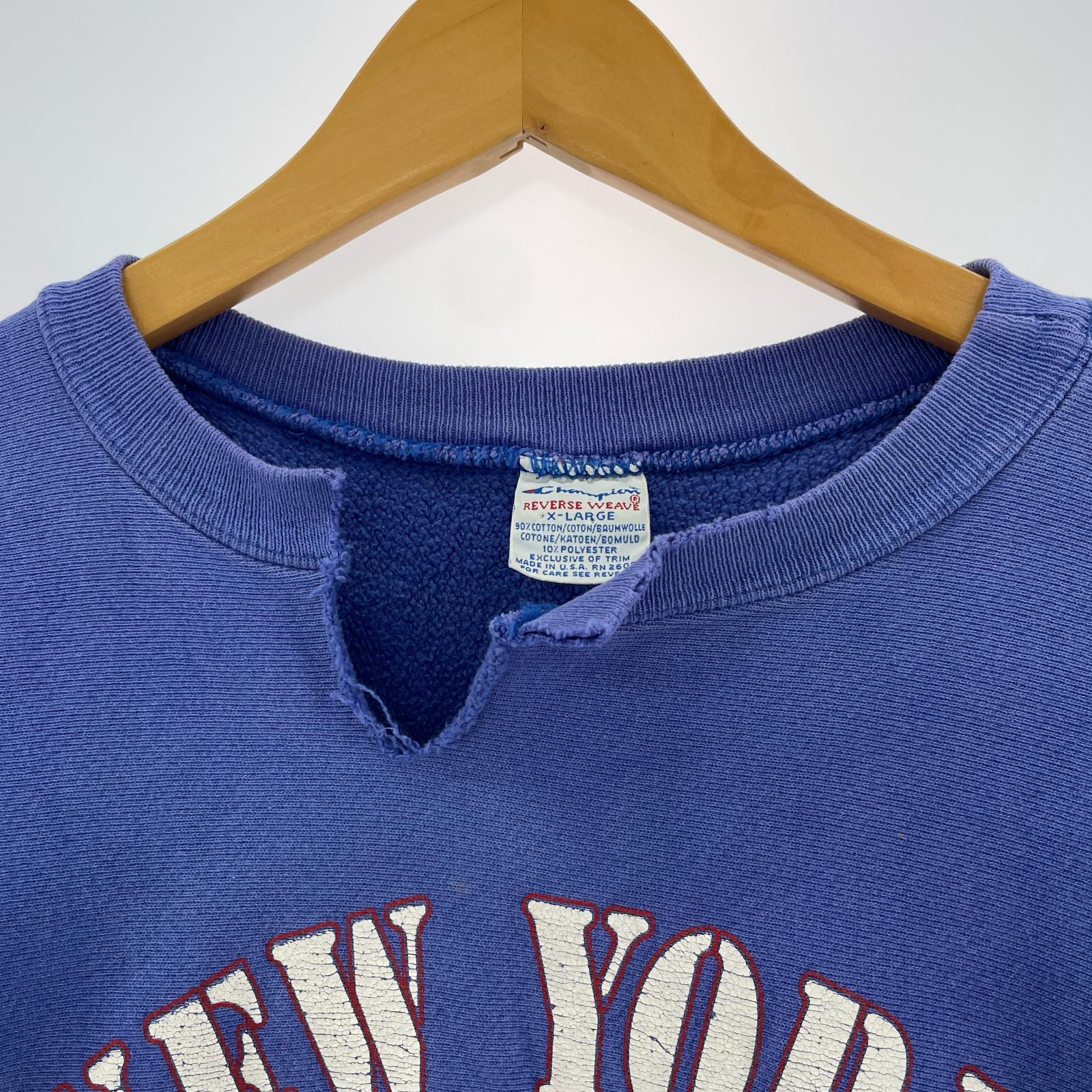 スウェット R/W 90s 刺繍タグ NFL ブルー