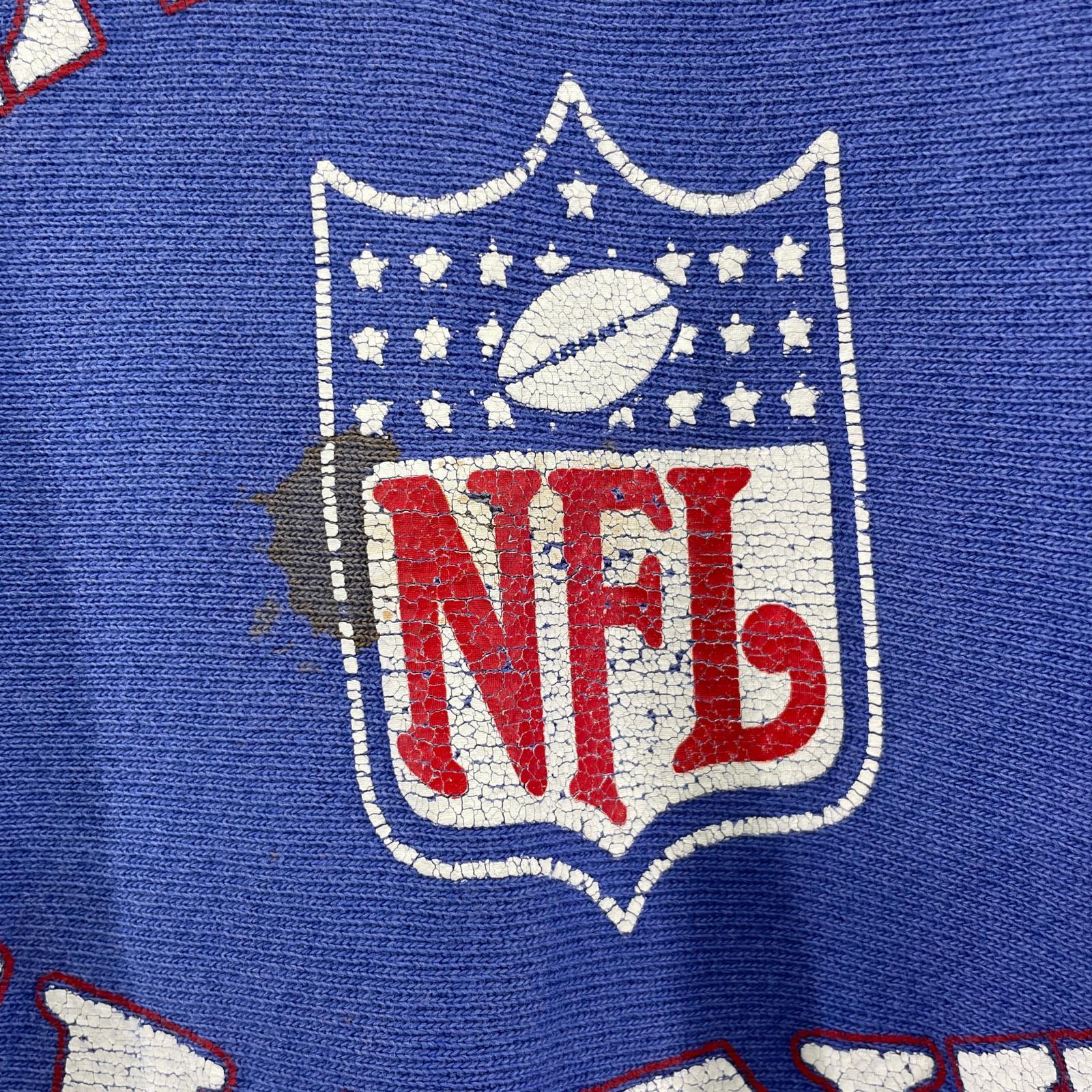 スウェット R/W 90s 刺繍タグ NFL ブルー