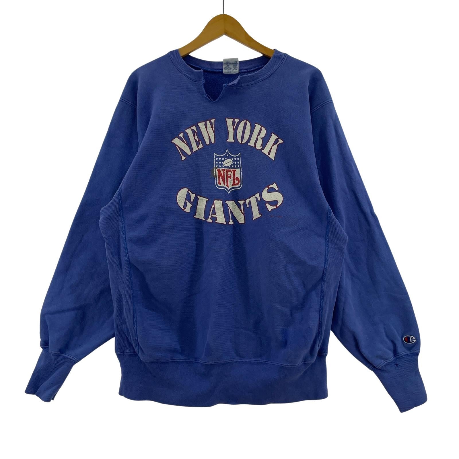 スウェット R/W 90s 刺繍タグ NFL ブルー