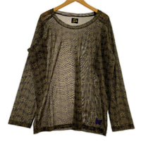 長袖Tシャツ Needles L/S U Neck Tee/Poly Mesh IN403 (M) M ブラック