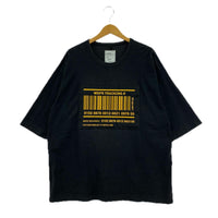 半袖Tシャツ バーコードTシャツ 黒 ブラック