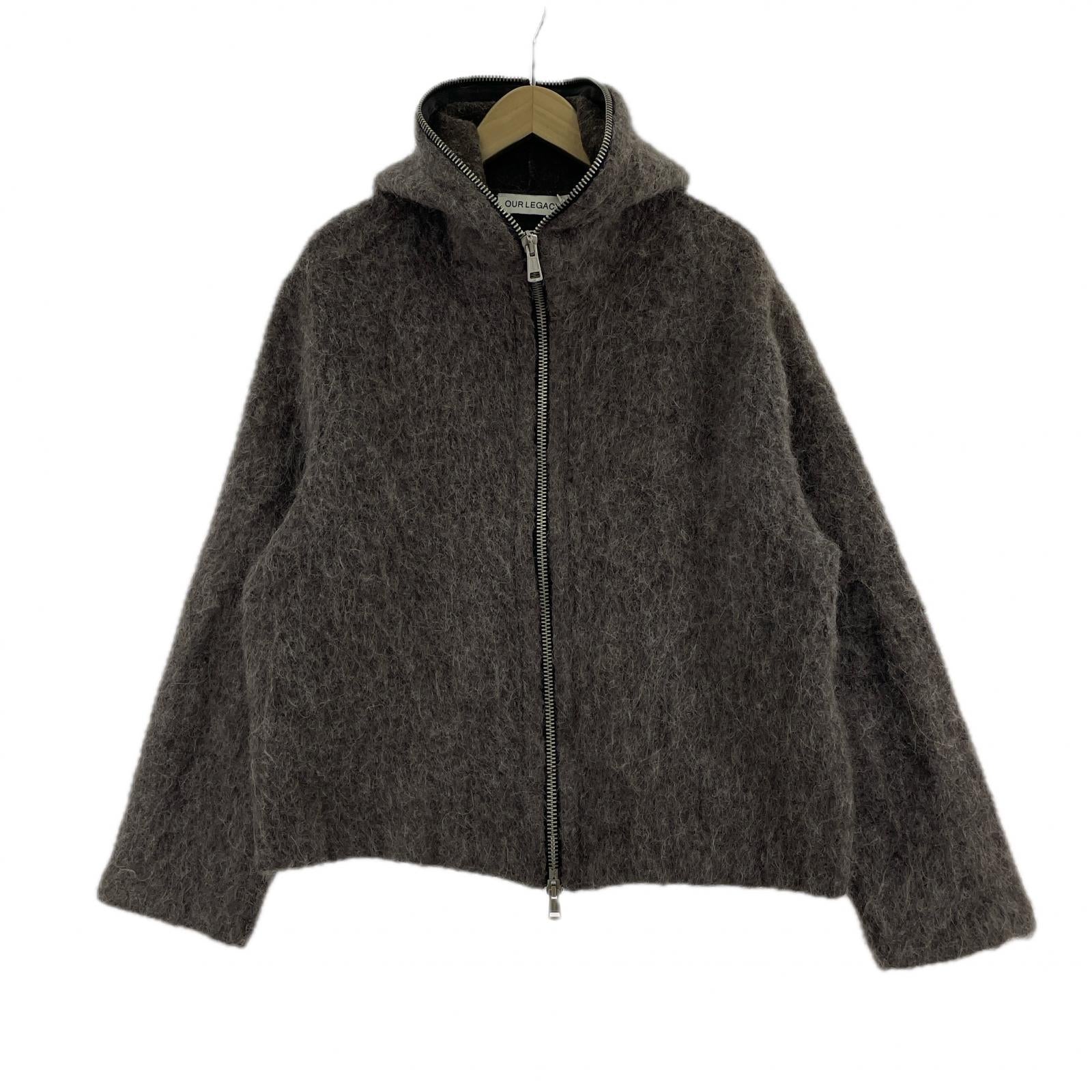 パーカー FULL ZIP HOOD mole grey mohair 44 44 ブラウン
