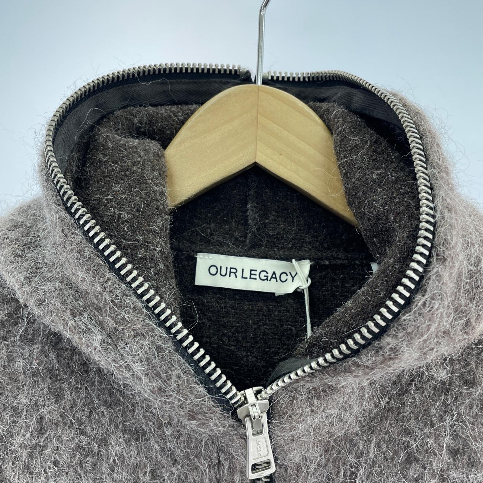 パーカー FULL ZIP HOOD mole grey mohair 44 44 ブラウン
