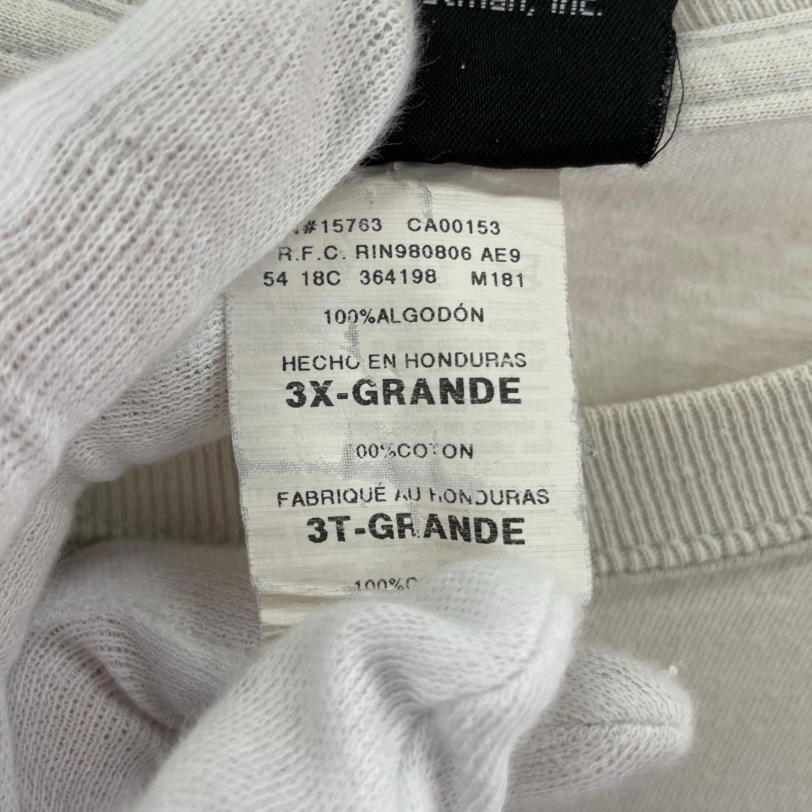 半袖Tシャツ 両面プリント 3XL ホワイト