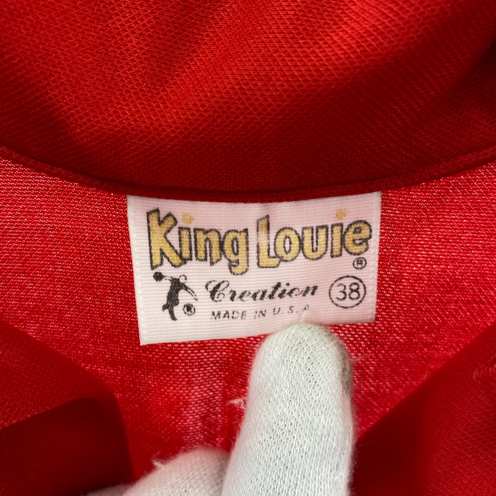 ポロシャツ 80s King Louie チェーン刺繍 ポロシャツ(38) レッド レッド