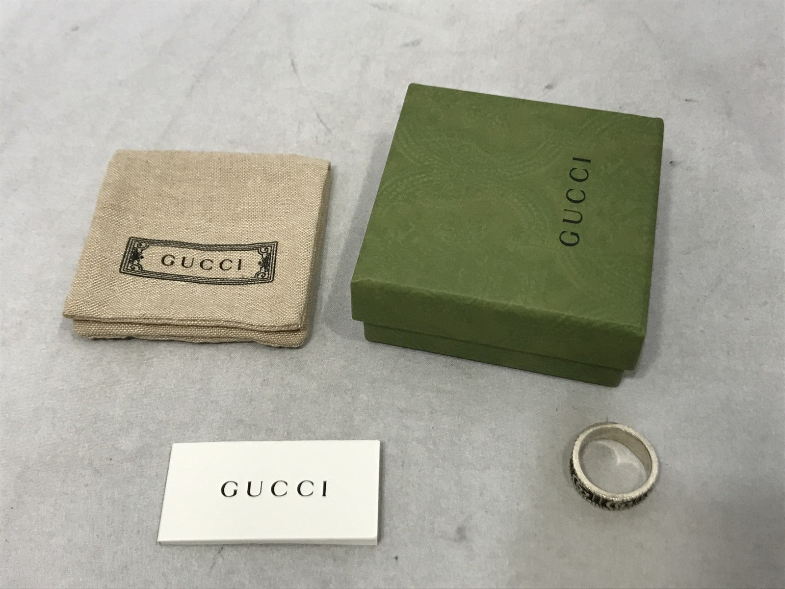 GUCCI ダブルGワイドリング 20号