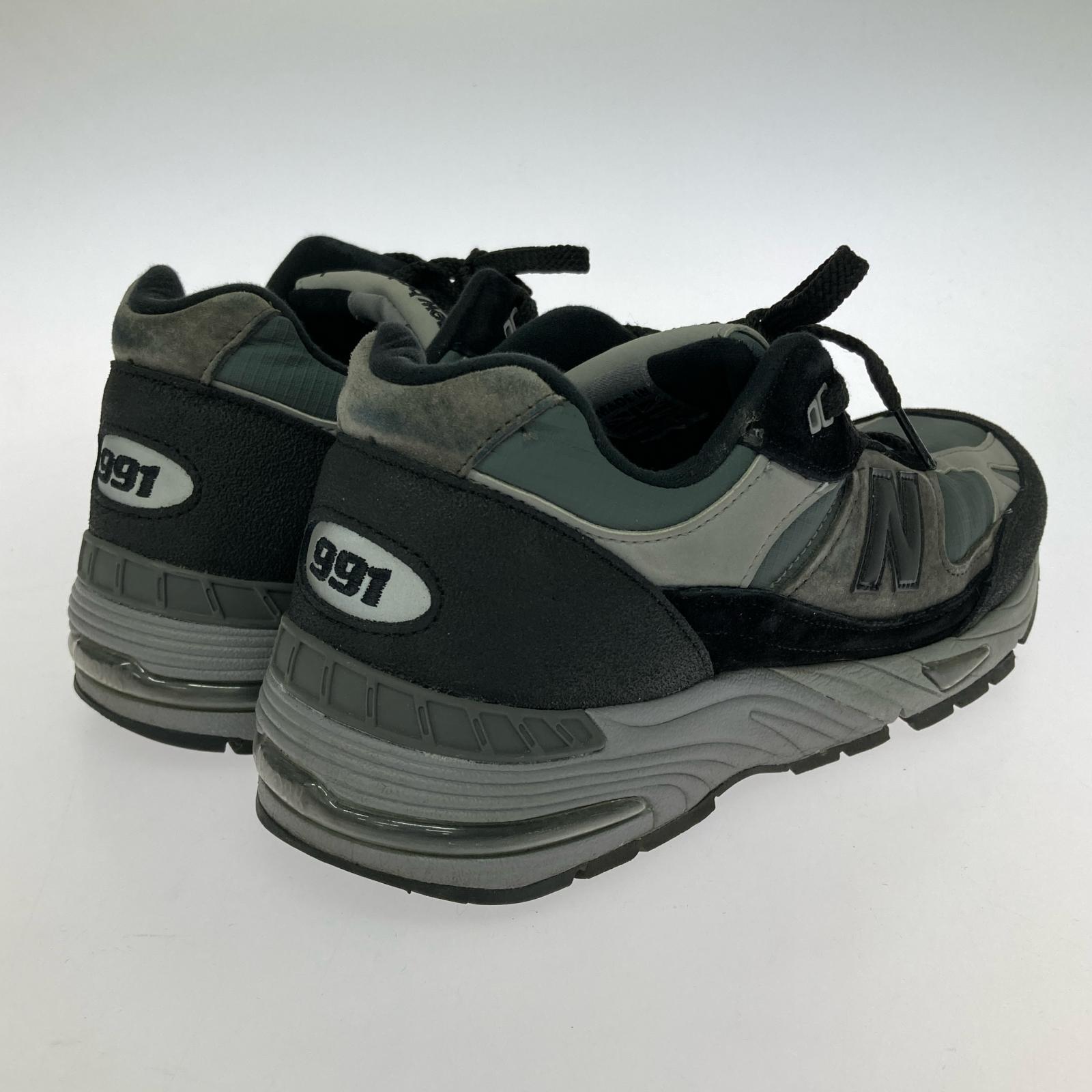 スニーカー NEW BALANCE UK製 M991WTR ローカットスニーカー ブラック/グレー UK8 1/2 ブラック