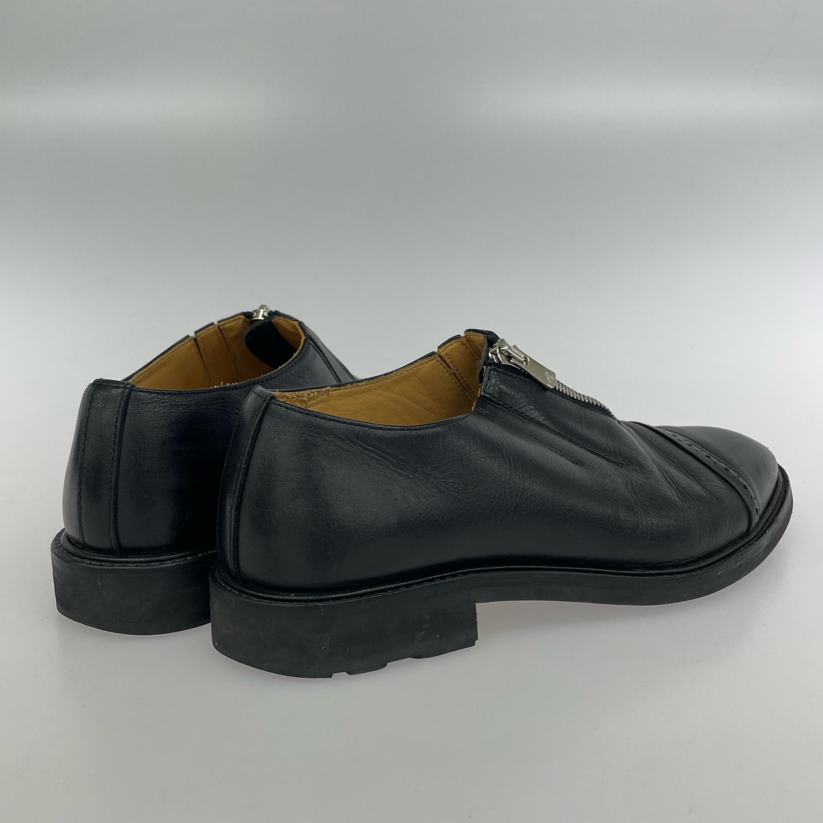 シューズ Hender Scheme front fastner パンチドキャップトゥ ドレスシューズ ブラック ブラック