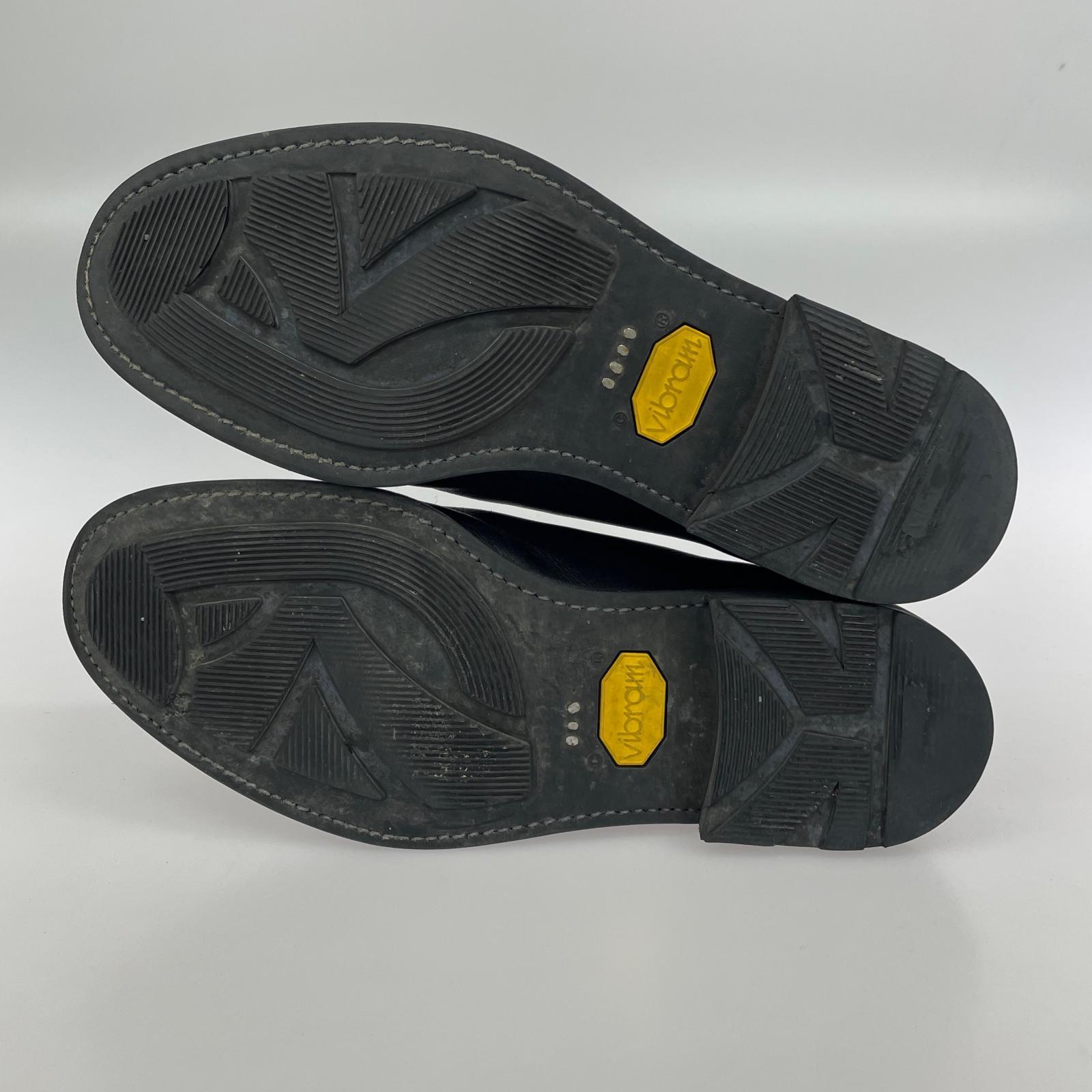 シューズ Hender Scheme front fastner パンチドキャップトゥ ドレスシューズ ブラック ブラック