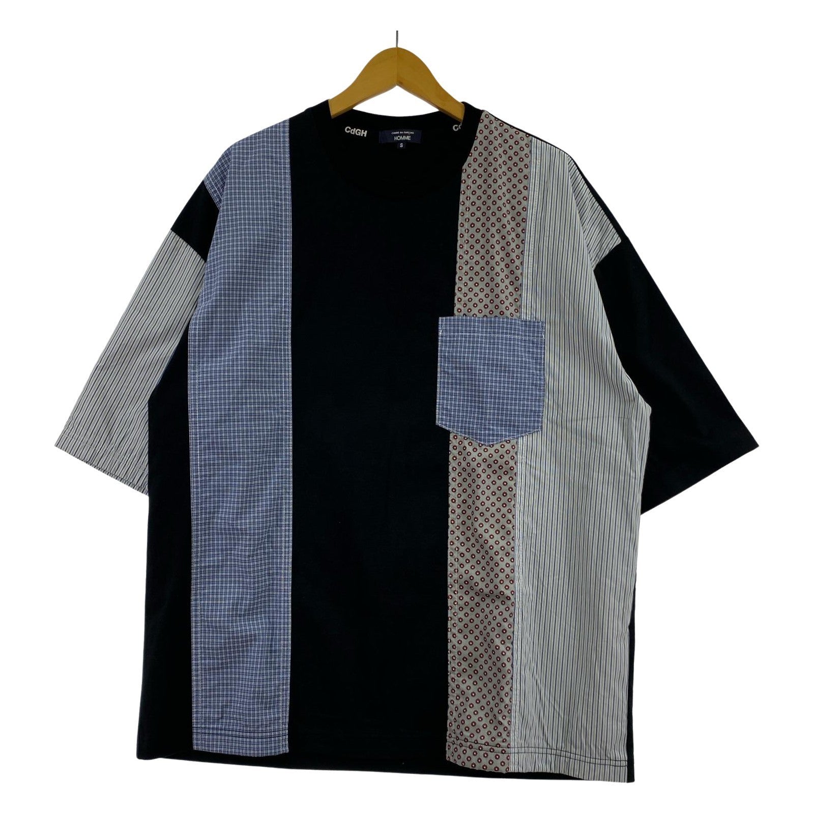半袖Tシャツ HO-T010 綿天竺×多素材MIX (S) S マルチカラー