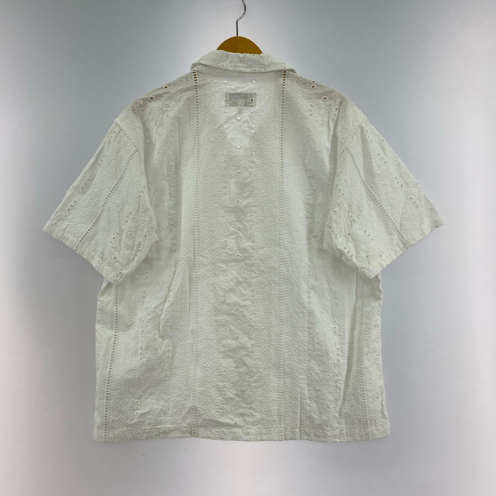 半袖シャツ A BATHING APE Embroidery Open Collar Ss Shirt M ホワイト M ホワイト