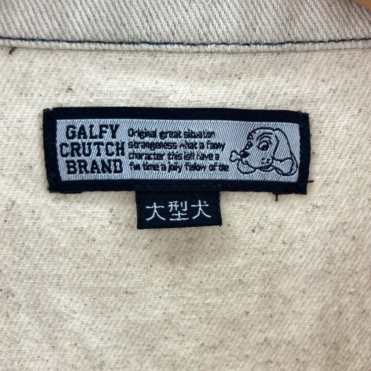 デニムジャケット GALFY ワッペン付き ベージュ