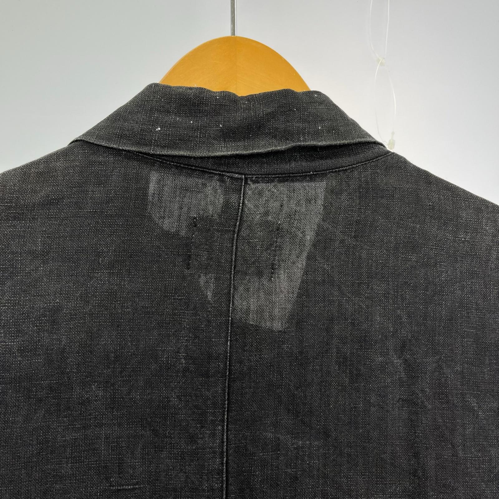 ジャケット STYLE CRAFT LABORATORY ブラックリネン アトリエコート M ブラック
