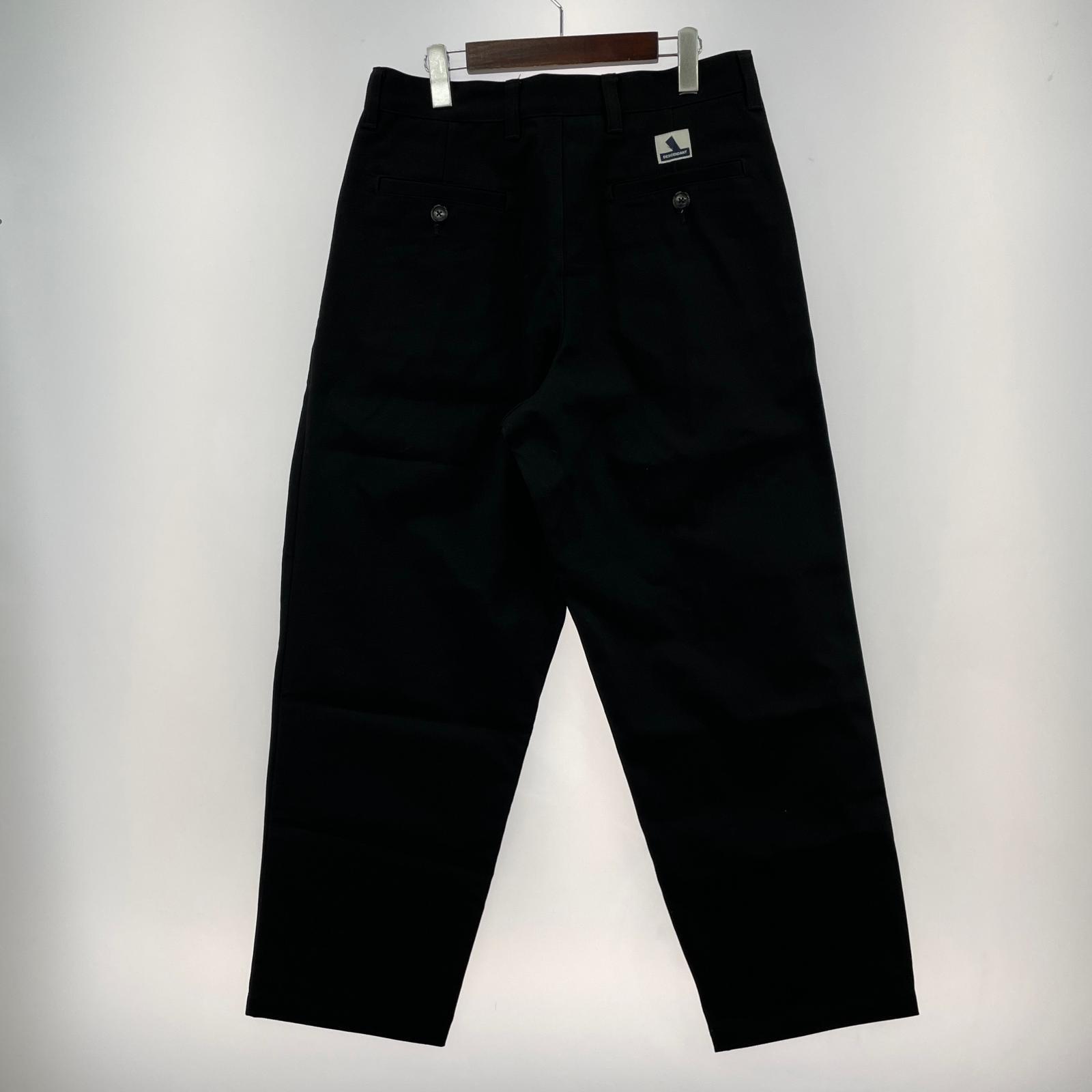 パンツ 25SS DC-3 オーガニックコットンツイル トラウザーズ 黒 (2) ブラック