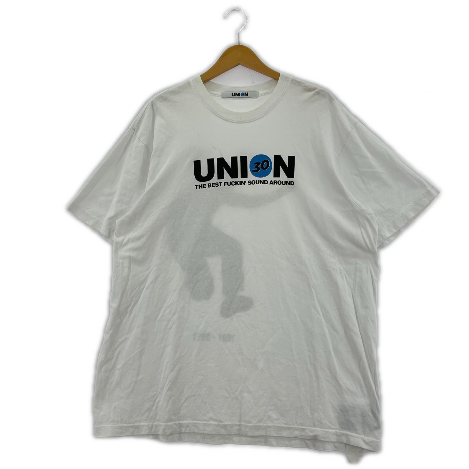 半袖Tシャツ UNION 30th S/S TEE WHITE LOGO PRINT ホワイト