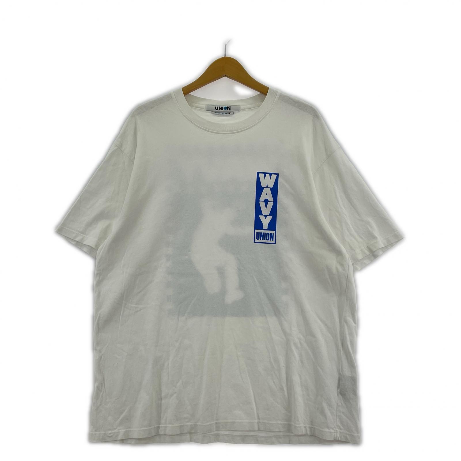 半袖Tシャツ UNION WAVY LOGO TEE WHITE ホワイト