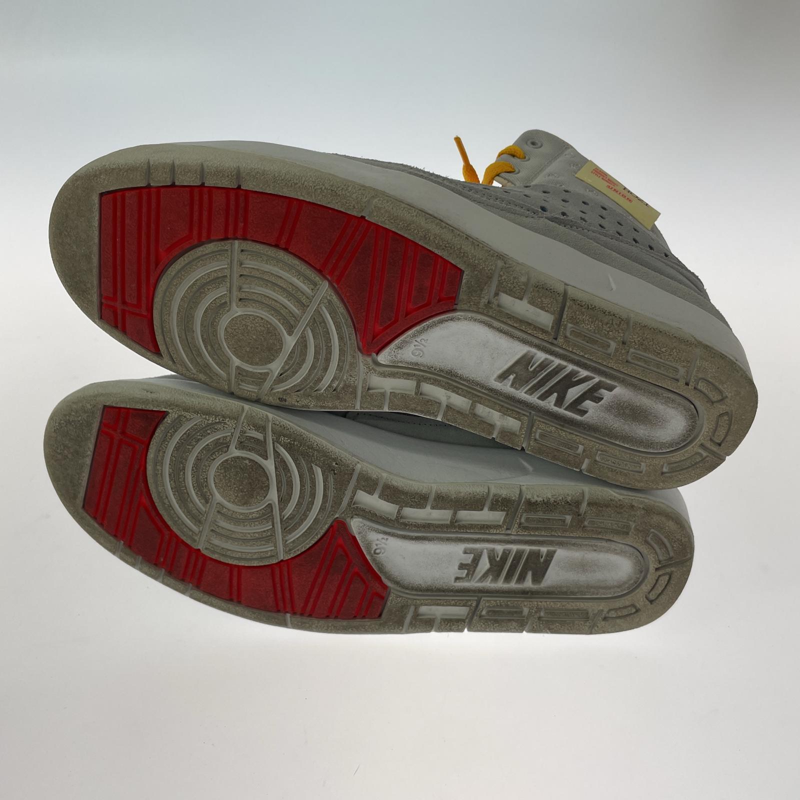 スニーカー UNION AIR JORDAN 2 GREY FOG 27.5cm (US9 1/2 UK9 EU45) グレー