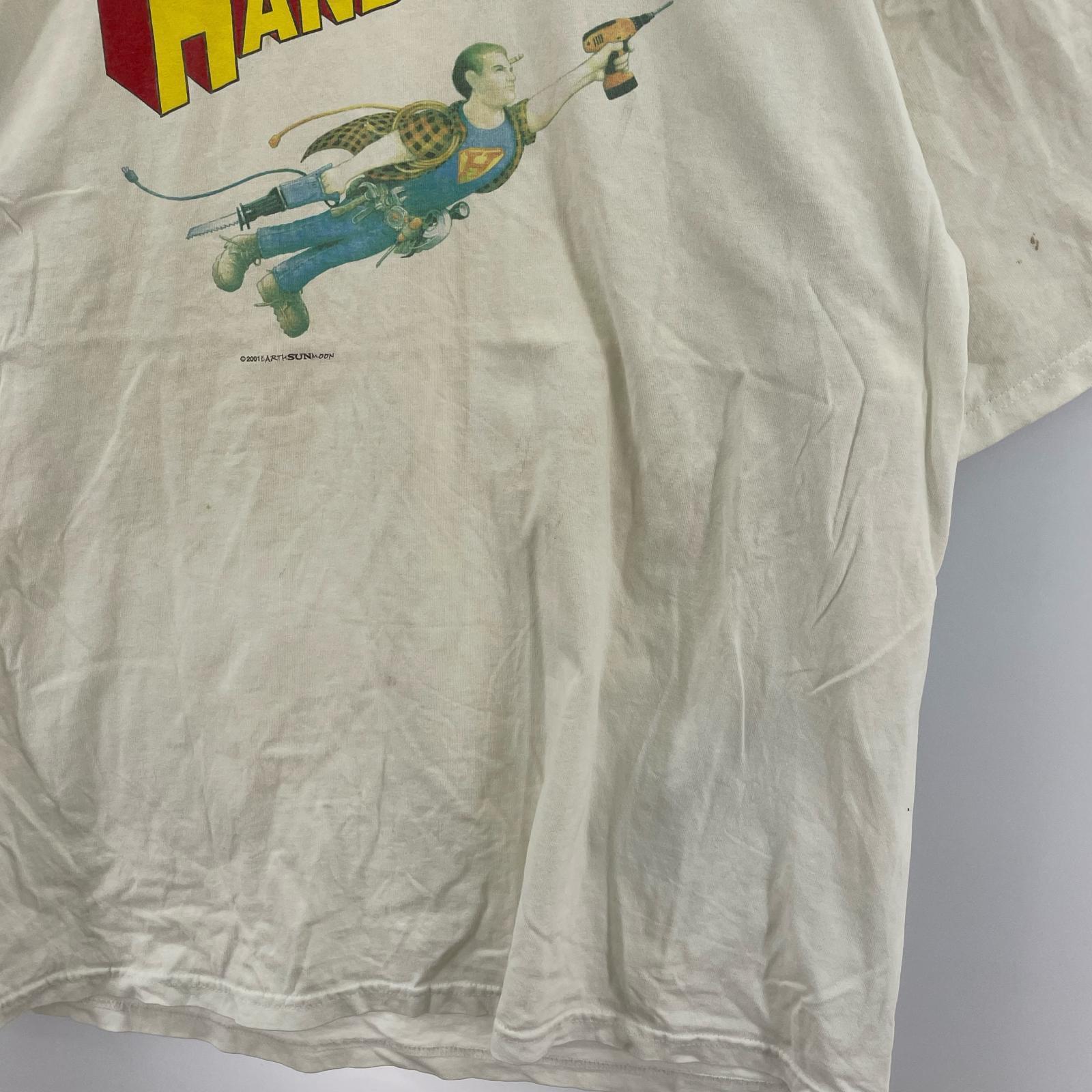 半袖Tシャツ HANDYMAN 00s パロディー 白(XL) ホワイト