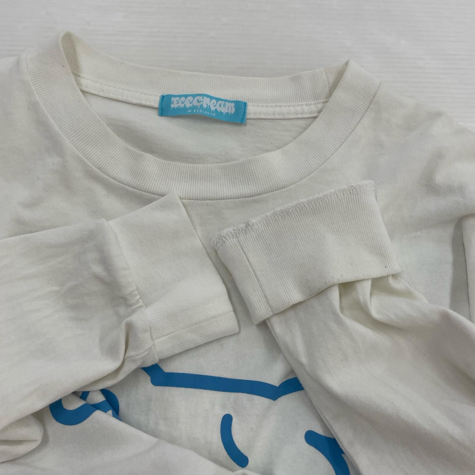 長袖Tシャツ ICECREAM L/Sカットソー/S S ホワイト