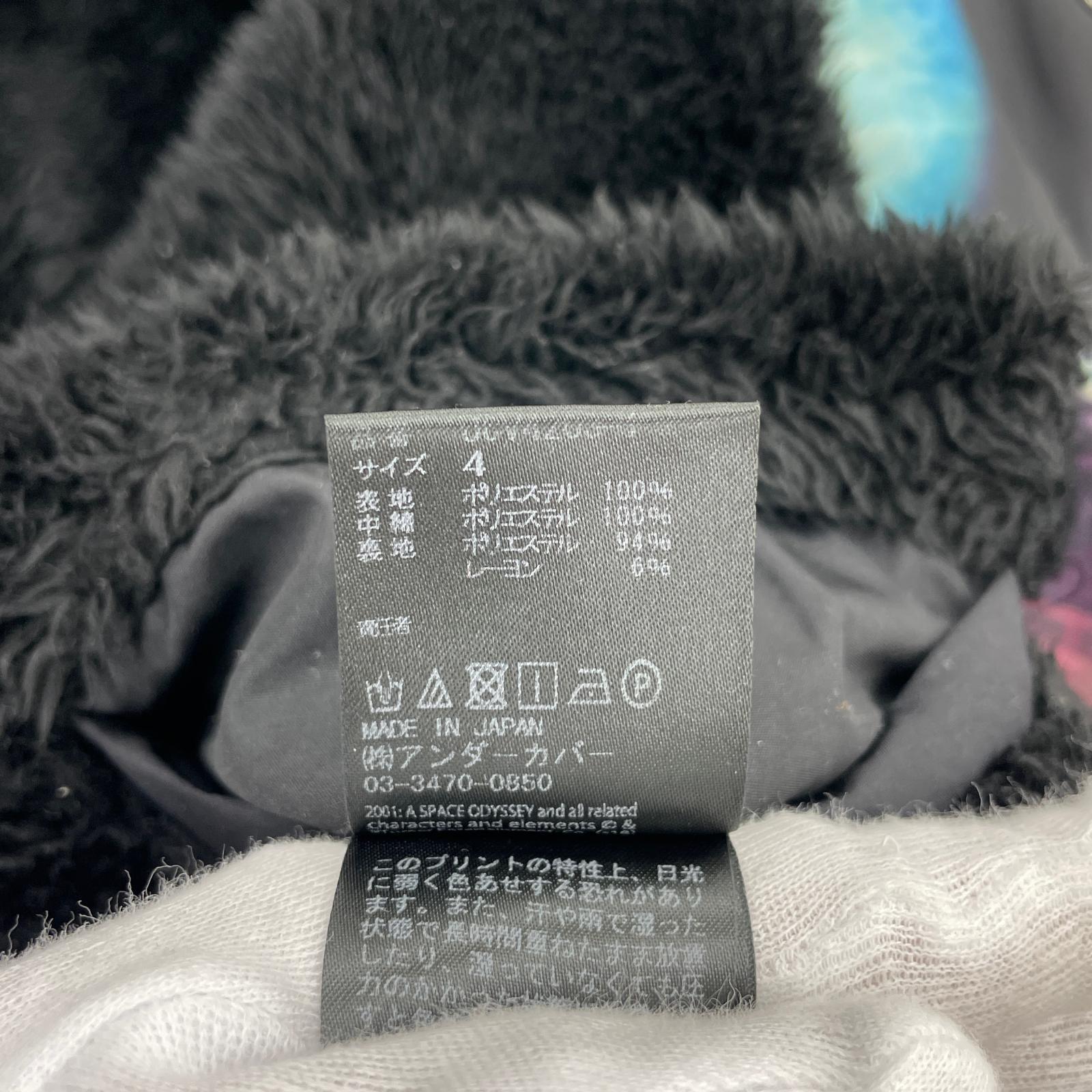 ジャケット 18AW 宇宙の旅 裏ボア 総柄転写 コーチジャケット 4 ブラック