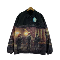 ジャケット 18AW 宇宙の旅 裏ボア 総柄転写 コーチジャケット 4 ブラック