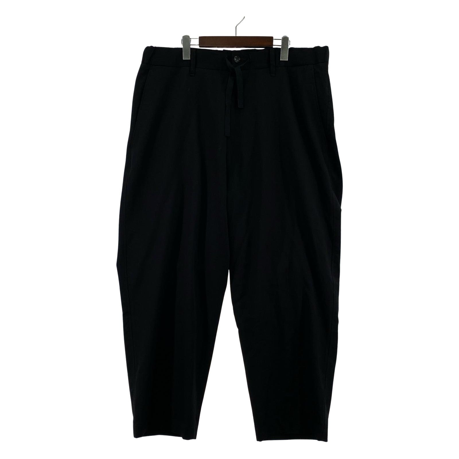 パンツ Yohji Yamamoto POUR HOMME 23AW 内股ドレープ サルエルパンツ 6 ブラック ブラック