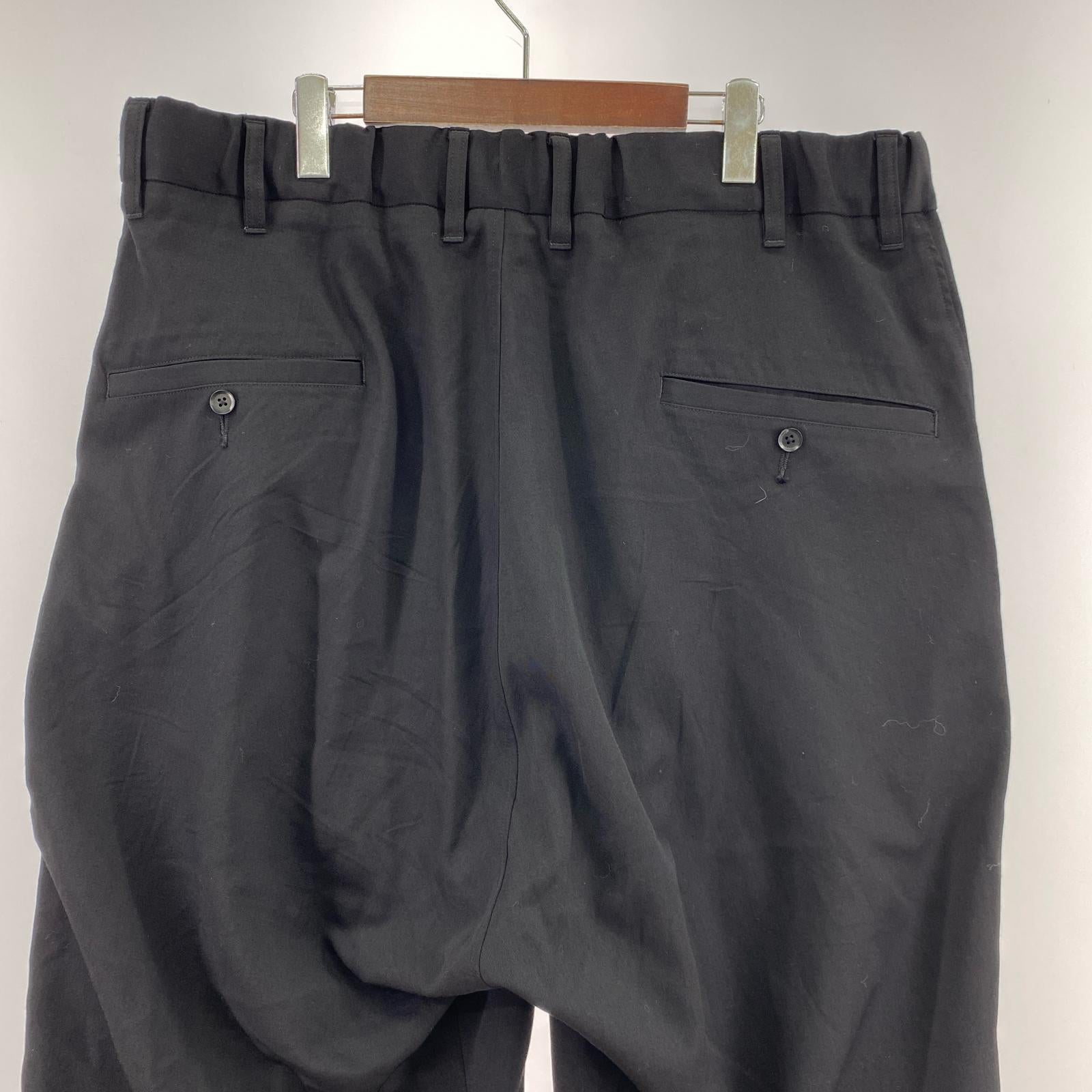 パンツ Yohji Yamamoto POUR HOMME 23AW 内股ドレープ サルエルパンツ 6 ブラック ブラック