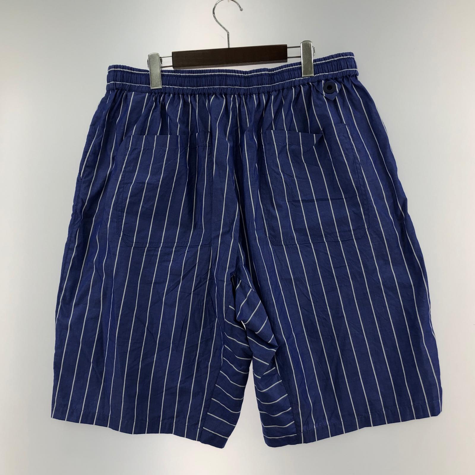 ショートパンツ WHITE MOUNTAINEERING 25SS STRIPE WIDE SHORT PANTS ワイドショーツ 4 ブルー 4 ブルー