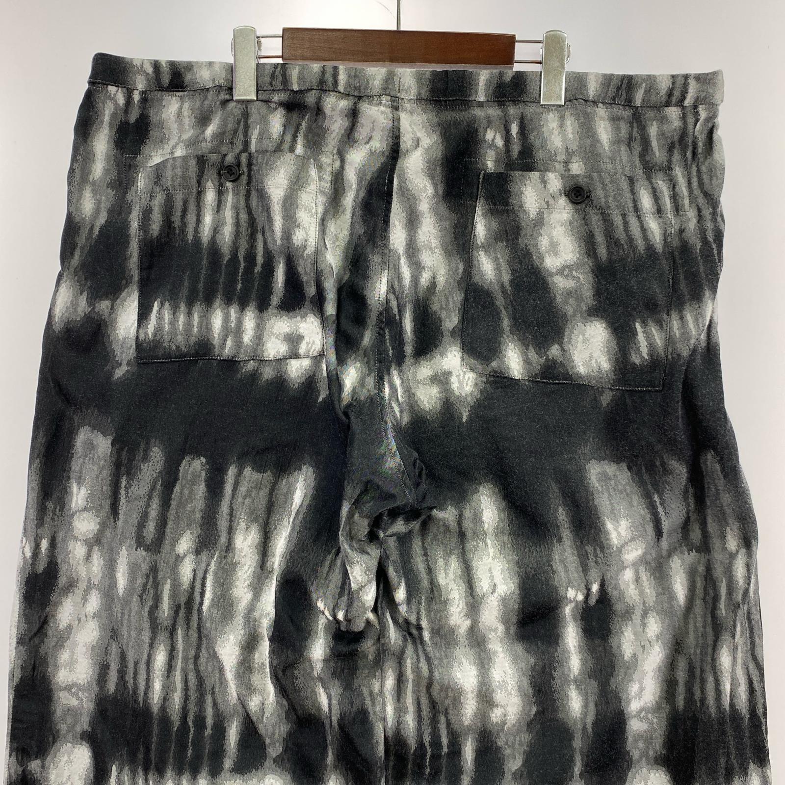 パンツ WHITE MOUNTAINEERING 25SS CAMO JACQUARD 2 TUCK WIDE PANTS 4 黒系 4 ブラック