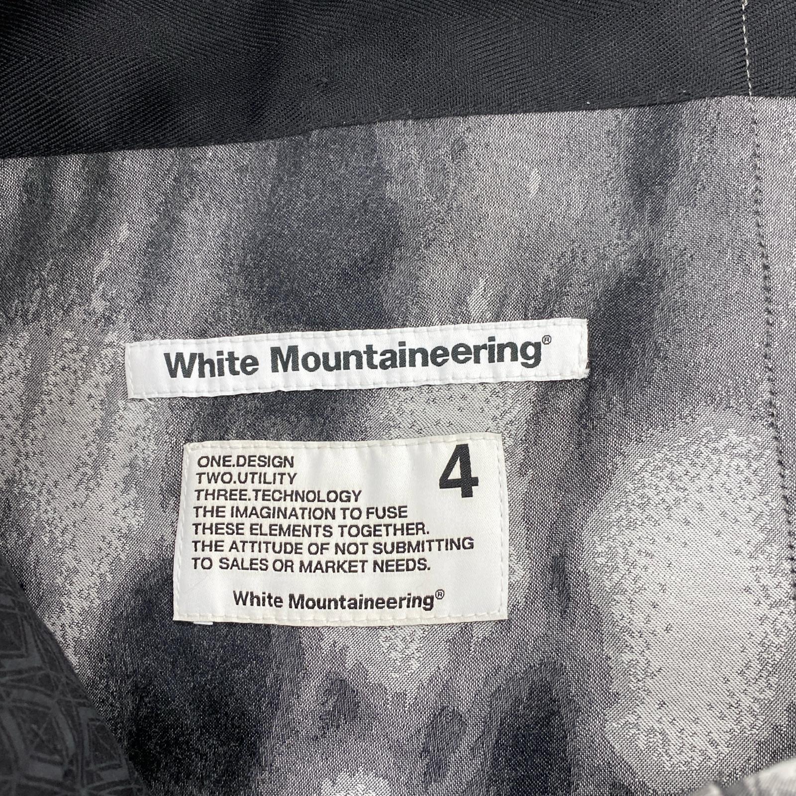 パンツ WHITE MOUNTAINEERING 25SS CAMO JACQUARD 2 TUCK WIDE PANTS 4 黒系 4 ブラック
