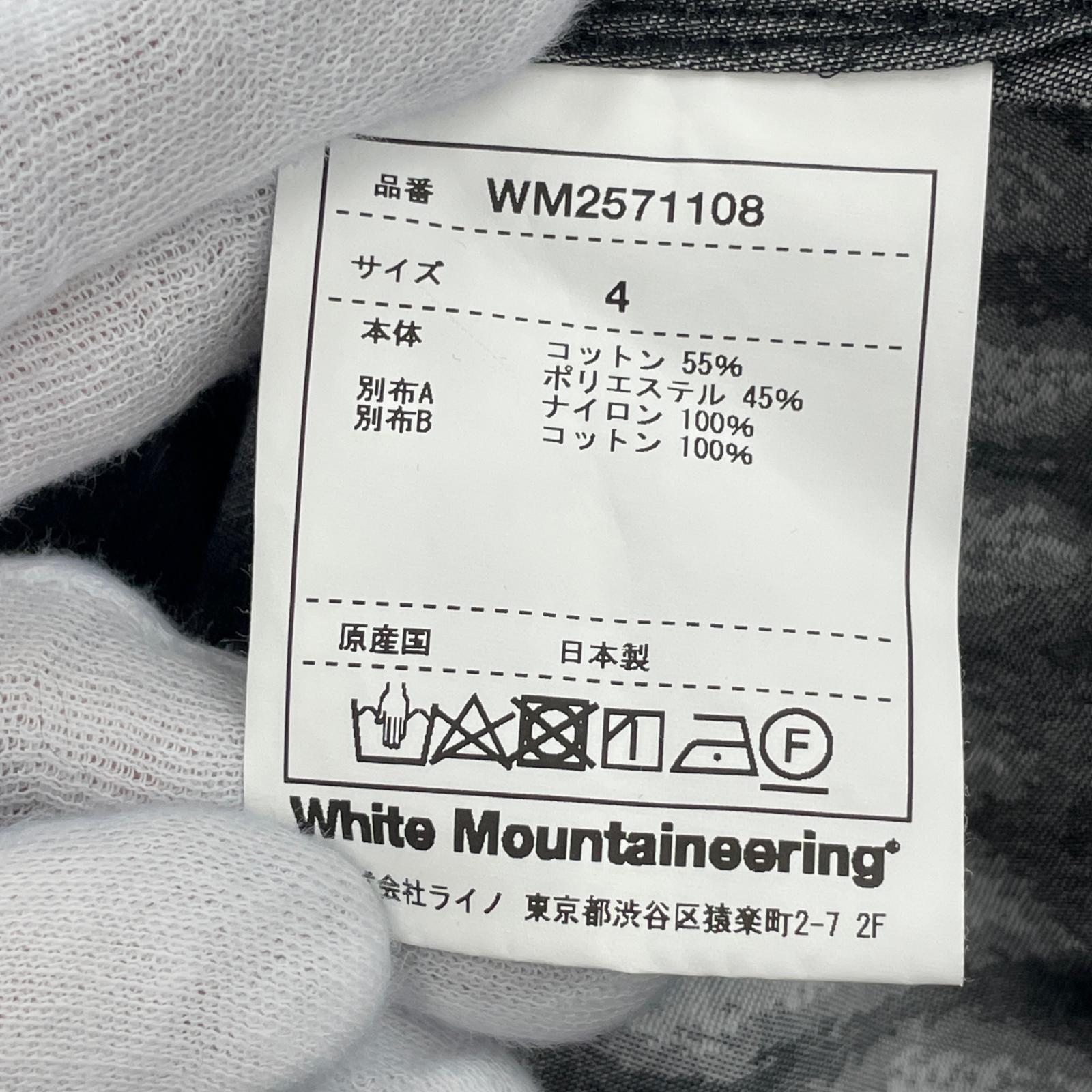 半袖Tシャツ WHITE MOUNTAINEERING 25SS CAMO JACQUARD CREWNECK SHIRT 4 黒系 4 ブラック