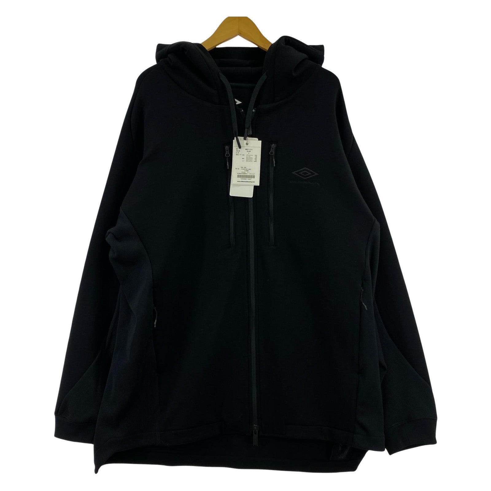 パーカー WHITE MOUNTAINEERING 25SS ×UMBRO RAGLAN SLEEVE HOODIE 4 黒 4 ブラック
